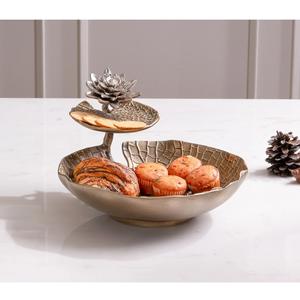 Bol de service en chocolat poli au design moderne de qualité supérieure fait à la main et passe au lave-vaisselle pour les mariages et les fêtes au restaurant - Product Image 6