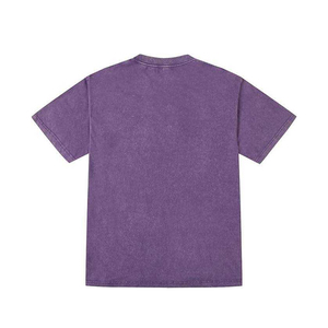 เสื้อยืดผ้าคอตตอนผสมโพลีเอสเตอร์ 220 แกรม ล้างสีแบบแอซิด สไตล์วินเทจ น้ำหนักมาก สำหรับผู้ชาย สวมใส่สบาย ทนทาน เหมาะกับสไตล์สตรีทแวร์ - Product Image 4