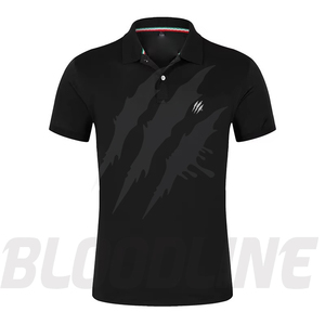 Polo de Manga Corta para Hombre Bloodline, Color Sólido, Tejido de Punto, Secado Rápido, Corte Regular, Marrón - Product Image 1