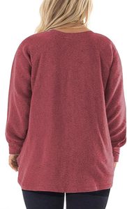 Sudaderas Casuales de Manga Larga con Bolsillos y Forro Polar Ecológico para Mujer, Tallas Grandes, Gran Venta - Product Image 3