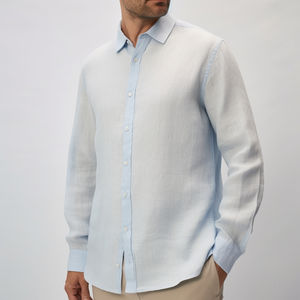 เสื้อเชิ้ตผ้าฝ้ายขายส่ง มีกระเป๋า สไตล์ลำลอง ติดกระดุม แขนยาว ผ้าซาติน ระบายอากาศได้ดี สำหรับผู้ชาย - Product Image 3