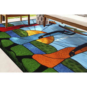 Tapis Paysage Africain : Tapis d'appoint antidérapant lavable en machine, tapis doux non tissé - Product Image 5