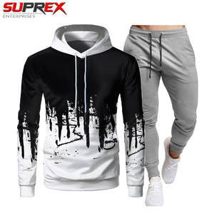 ชุดวอร์มฤดูหนาวสำหรับผู้ชาย Suprex Enterprises แบบ 2 ชิ้น ผ้าโพลีเอสเตอร์/คอตตอน ป้องกันรังสียูวี เสื้อสเวตเชิ้ตสำหรับวิ่งและกางเกงจ็อกเกอร์ - Product Image 2