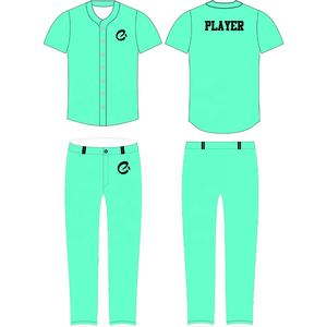 Tenue d'équipe pour hommes, ensemble uniforme de baseball respirant grande taille à manches courtes, vêtements de sport personnalisés 100 % polyester avec nom d'équipe personnalisé sur le devant - Product Image 1