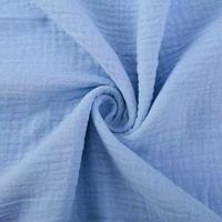 Tissu en gaze de coton doux, texture plissée, respirant, mousseline pour couverture de bébé, emmailloteuse et essentiels pour nouveau-nés