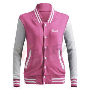 New Letterman Jacket Winter Clothes <b>Women's</b> <b>Coat</b> Ladies Fleece Custom Varsity Jacket Leather Cropped Varsity Jacket <b>Women</b> - Product Image 2