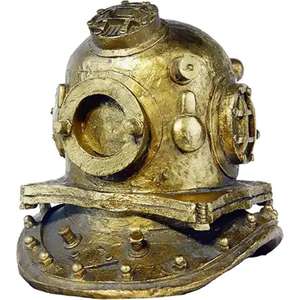 Fournisseur en vrac Casque de plongée sous-marine en métal fini cuivre nautique en laiton avec horloge intégrée de l'exportateur indien - Product Image 5