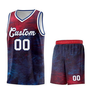 Sleeveless Summer Basketball Uniform Set Stylish Printed New Style with Breathable Plus Size <b>Shorts</b> BSCI Latest Standards - Product Image 5