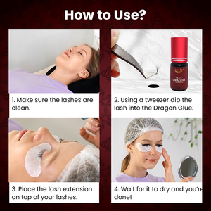 Pegamento Profesional para Extensión de Pestañas a Prueba de Agua de Corea, Adhesivo Seguro de Larga Duración, Personalizado 3g 5g 10g, Forma Líquida Dragón - Product Image 5