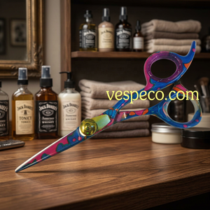 Salon scissors with colour paper coating - Product Image 3