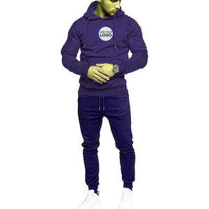 Men's Winter Tracksuits & Sweatsuits 2-Piece Casual Athletic Jogging Warm-Up Full-<b>Zip</b> Sets 100% Cotton Fleece - Product Image 3