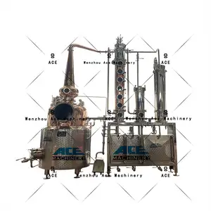 Aas Jenever Distilleerderij In Koperen Pot-Distillatiekolom Whisky, Wodka/Gin-1000 L Gin Nog Steeds