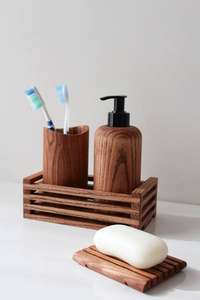 High Quality Luxury Wooden <b>Round</b> Soup Bottle Customizable Material for Home Bath Decoration and <b>Basin</b> In-Bath Use - Product Image 4