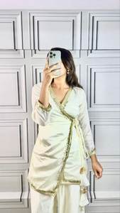 คอลเลกชันปาลาซโซผ้าไหมคางสำหรับผู้หญิงชุดปาร์ตี้เย็บอย่างเต็มที่ - Product Image 3