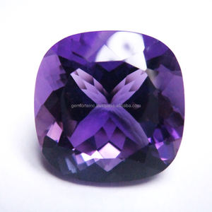 Cojín de piedras preciosas de amatista natural Forma de marquesa ovalada Corte facetado Piedra preciosa suelta certificada de alta calidad para joyería OEM - Product Image 3
