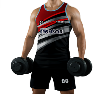 Ensemble de vêtements de sport pour hommes, été, fabrication OEM ODM, logo personnalisé, séchage rapide, respirant, confortable, débardeur et short, vêtements de sport actifs - Product Image 4