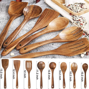 Juego de Utensilios de Cocina de Madera Antiadherentes y Ecológicos con Color y Logotipo Personalizados para Bodas, Hogar y Uso Comercial - Product Image 5