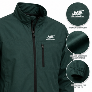 Wholesale Windproof Zipper <b>Jacket</b> Solid Color Stand Collar Casual Autumn Outdoor Wear Regular Fit Polyester Shell <b>Men's</b> <b>Jackets</b> - Product Image 3