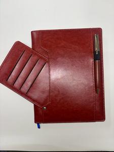 Organisateur de documents en cuir avec fermeture éclair, bloc-notes et poches - Product Image 4