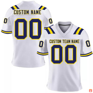 Venta al por mayor OEM bajo MOQ nuevo diseño personalizado 32 equipos hombres fútbol americano Jersey equipo desgaste uniforme - Product Image 3