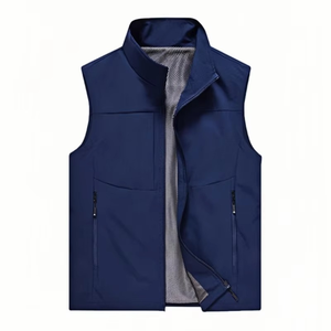 Vestes sans manches décontractées d'hiver pour hommes Gilets en molleton à la mode avec long gilet chaud et confortable - Product Image 6