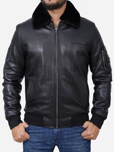 Blouson aviateur en toile en cuir de vache véritable sur mesure pour hommes avec motif de lettres vêtements d'hiver d'automne respirants - Product Image 6