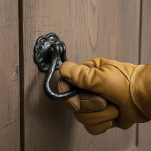 Poignée de porte de placard en fer forgé réglable robuste, noir vintage, quincaillerie de cuisine, chambre à coucher, hôtel, tiroirs, armoires - Product Image 2