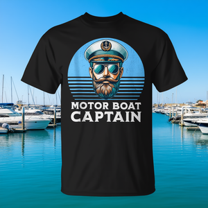 T-Shirt Promozionale Tema Nautico Captain Nautical Motor Boat - Product Image 3