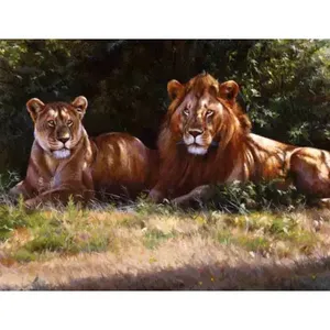 Edward Aldrich Wildlife Art Lion Accent & Decor Tile para Interior para supermercado Parque Patio Dormitorio Sala de estar - Product Image 1