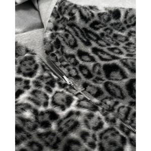 Sudadera con capucha suelta con cremallera para hombre, nueva ropa de dos caras, estampado de guepardo, hip-hop callejero, versión informal para mujer, tendencia - Product Image 6