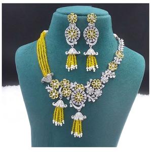 Ensemble de bijoux en diamant américain Elegant Shine Laiton raffiné de qualité supérieure pour les mariages Anniversaires Cadeaux-Disponible à bas prix - Product Image 1