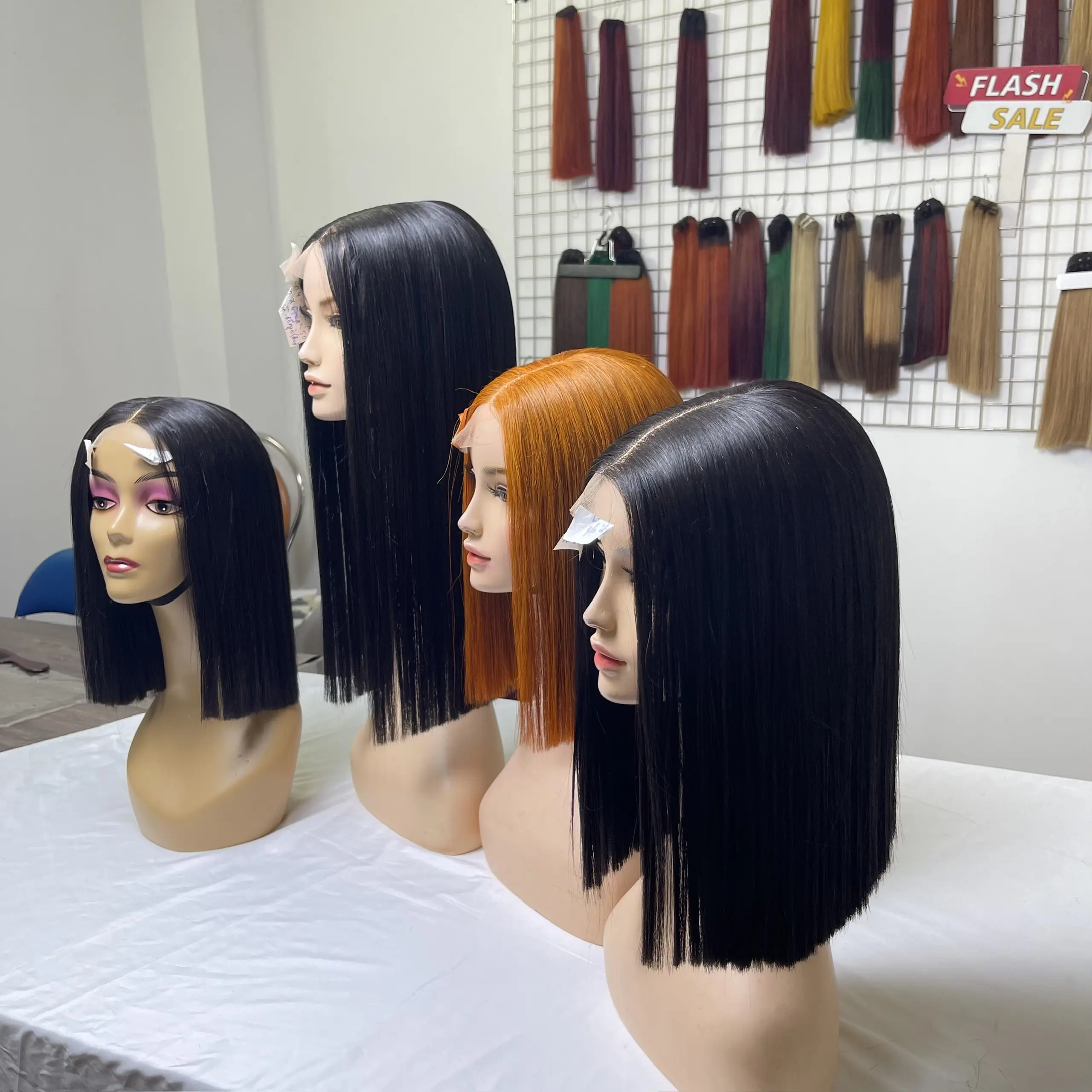 FLASH SALE!! Perücke Anbieter Großhandel Echthaar verlängerung Perücken Alle Farbe Echthaar hochwertige unverarbeitete Haare