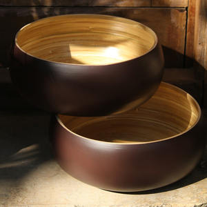 Bols à fruits en bambou enroulé coloré meilleur ensemble de dîner bol de service pour les repas à la maison et au restaurant - Product Image 6