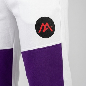 Conjunto Deportivo para Hombre, Blanco y Morado, Chaqueta Deportiva con Cierre Completo, Pantalones Jogger, Ropa Deportiva Colorblock para Entrenamiento, Gimnasio, Running y Fitness - Product Image 5