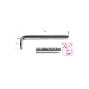 LLAVES MACHO HEXAGONAL DOBLADO BETA 96BP CON EXTREMO DE BOLA BRUÑIDO - Product Image 1