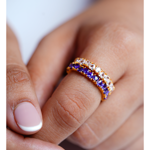 Rose Gold Plated Stainless <b>Steel</b> Eternity <b>Ring</b> with Number Design Fashionable Casual Christian Jewelry - Product Image 6