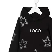 Sweats à capuche pour hommes en coton mélangé de qualité supérieure avec impression de strass unie, nouveau design, 100% coton, taille personnalisée pour l'hiver
