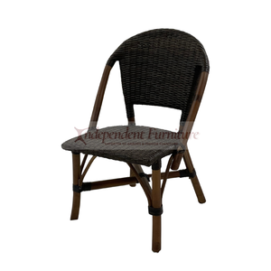 Chaise Enfant en Rotin Noir en Gros, Siège Moderne pour Salle de Jeux, Mobilier de Crèche Adorable, Léger, Miniature, Sans Accoudoirs, Base Boîte - Product Image 1