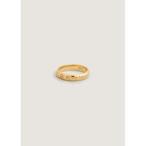 Bague Confort en Or Massif 14 carats avec Gravure de 1,5 mm, Motif Manuscrit Héritage, pour Usage Quotidien Unisexe - Product Image 1