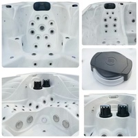 Baignoires à remous de luxe pour 5 personnes Spa à jets dans le sol Bain à remous extérieur Jacuzzier Spa approuvé CE avec jets de massage 100 pièces
