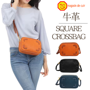 กระเป๋าหนังทรงสี่เหลี่ยมแบบสะพายข้างสไตล์วินเทจพร้อมงานปัก - Product Image 6