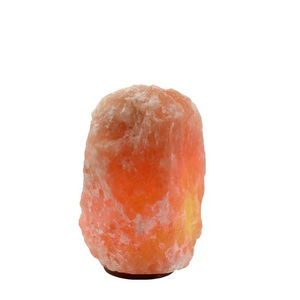 Lampe en sel de l'Himalaya rose, cristal de roche sculpté, artisanat naturel avec variateur d'intensité et base en bois - Product Image 3