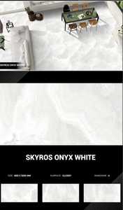 Decoración de mosaico moderno, azulejos de pared de piedra sinterizada blanca, azulejos de baño y suelo de 600x1200mm para apartamentos indios - Product Image 2