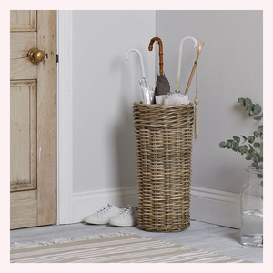 2025 HOT Home Trend Étui à parapluie en rotin | Artisanat d'herbe de mer avec motif animal | Cadeau attentionné pour les amoureux de la nature, anniversaires - Product Image 5