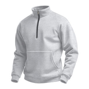 Nueva Sudadera de Hombre con Media Cremallera y Cuello Alto, Sudadera de Manga Larga con Cierre y Tejido Waffle, 100% Algodón Felpa - Product Image 6