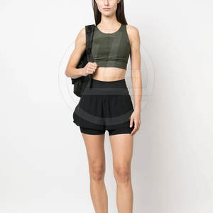 Soutien-gorge de sport sans couture sans fil avec tissu évacuant l'humidité pour un soutien-gorge de sport antichoc confortable toute la journée pour les femmes - Product Image 2