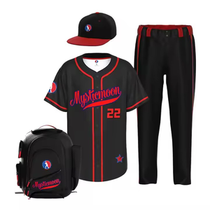 Custom Logo <b>Baseball</b> Jersey <b>Set</b> Wholesale Sportswear Socks Hat Backpacks Plus Size Option Customizable Team Uniforms Breathable - Product Image 1
