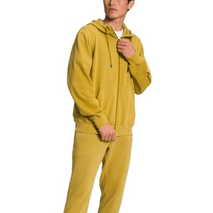 2025เสื้อฮู้ดผ้าฝ้ายบุขนแกะหนาอบอุ่นมีกระเป๋าซิปสีทึบออกแบบได้ตามต้องการสำหรับฤดูหนาว - Product Image 5