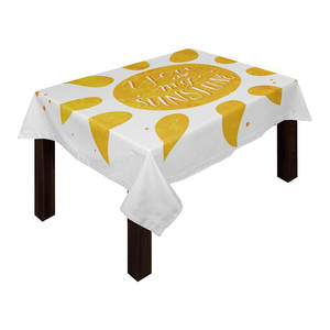 New Arrival Embroidered Pure Cotton Luxury Wedding Party <b>Table</b> <b>Cloths</b> with Customized Logo - Product Image 1