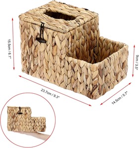 Caja de pañuelos con compartimento de almacenamiento integrado, ecológica, natural, para el hogar y decoración del hogar, venta al por mayor desde Vietnam - Product Image 5